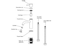 Regn - 10001cr - wastafelmengkraan met coldstart chroom - afbeelding 3 van  5