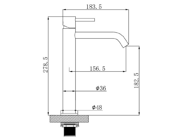 Regn - 10002cr - wastafelmengkraan xl met coldstart chroom - afbeelding 2 van  4