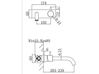 Regn - 10005mb - 2-gats inbouw wastafelkraan met coldstart mat zwart - afbeelding 2 van  8