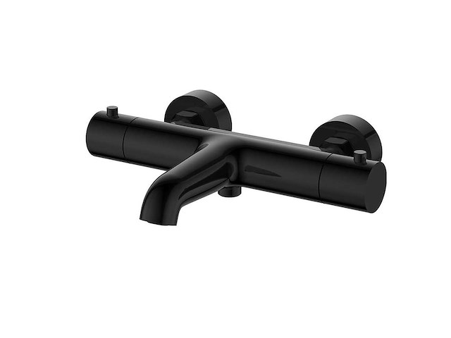 Regn - 10007gm - thermostatische badmengkraan met gekoelde behuizing gun metal black - afbeelding 1 van  5