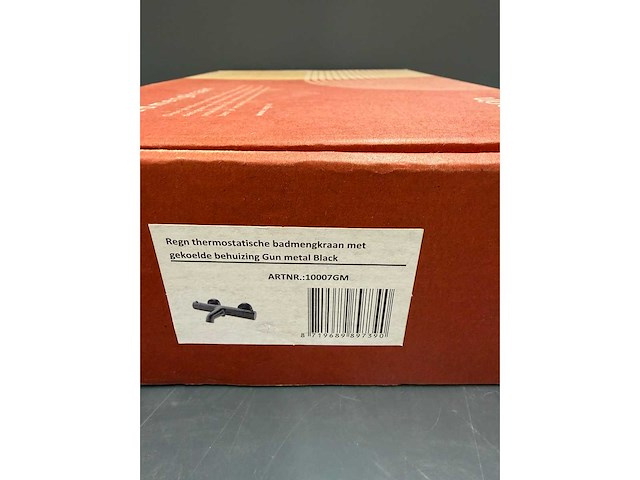 Regn - 10007gm - thermostatische badmengkraan met gekoelde behuizing gun metal black - afbeelding 5 van  5