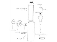 Regn - 17011bb - zeepdispenser, geborsteld goud - afbeelding 2 van  2