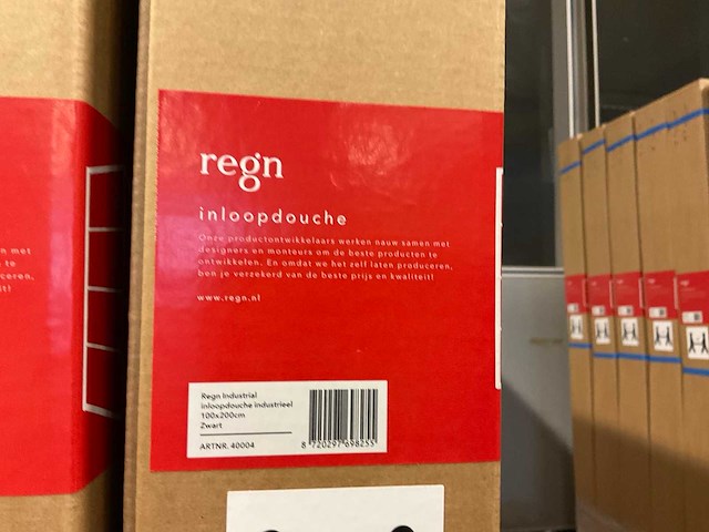 Regn industrial inloopdouche 100x200 cm (5x) - afbeelding 2 van  3