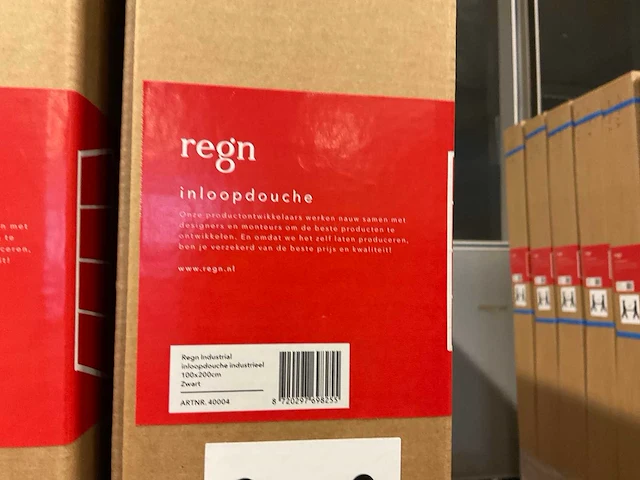 Regn industrial inloopdouche 100x200 cm (5x) - afbeelding 2 van  3