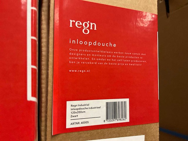 Regn industrial inloopdouche 120x200 cm (2x) - afbeelding 1 van  2