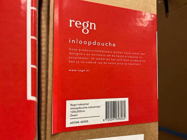Regn industrial inloopdouche 120x200 cm (2x) - afbeelding 2 van  3