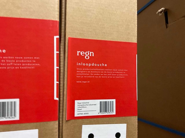 Regn industrial inloopdouche 120x200 cm (5x) - afbeelding 2 van  3