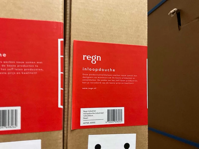 Regn industrial inloopdouche 120x200 cm (5x) - afbeelding 2 van  3