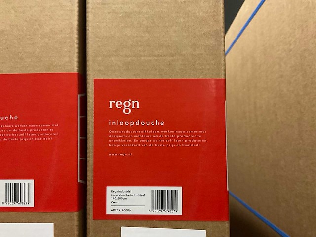 Regn industrial inloopdouche 140x200 cm (2x) - afbeelding 2 van  3