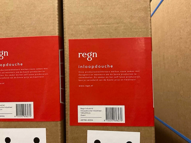 Regn industrial inloopdouche 140x200 cm (5x) - afbeelding 2 van  3
