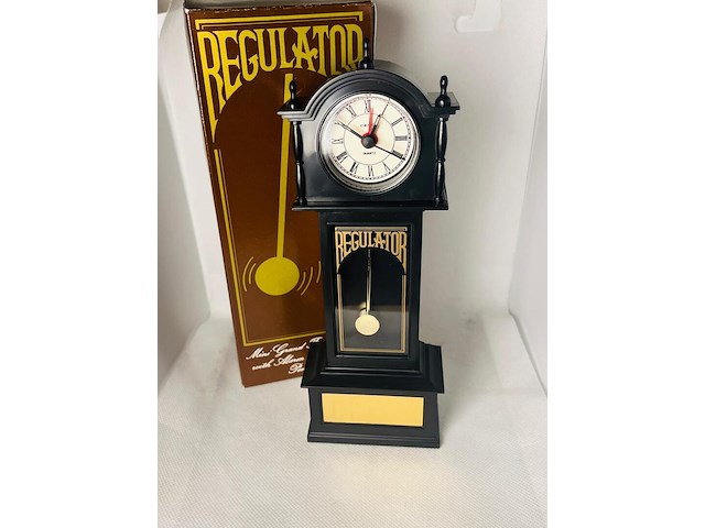Regulator bureau klok met zwaaiende pendulum - afbeelding 1 van  1