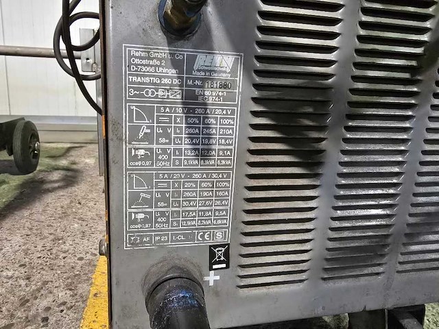 Rehm - transtig 260 dc - tig-lasmachine - afbeelding 6 van  7