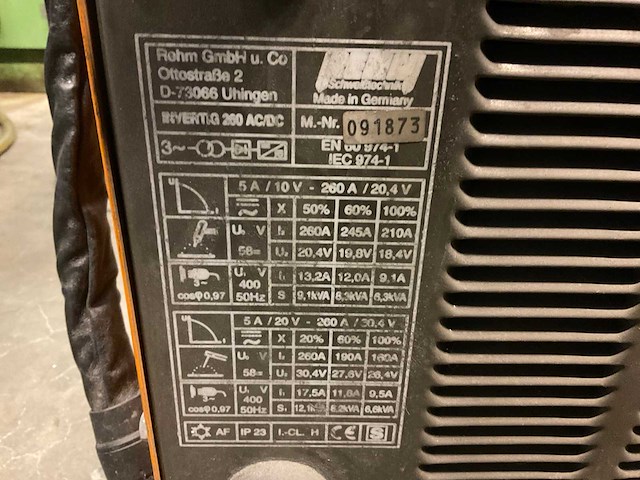 Rehm 260 ac/dc tig-lasmachine - afbeelding 9 van  9