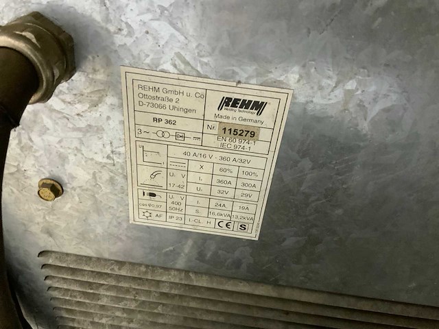 Rehm rp 362 lasmachine met draadaanvoer rol - afbeelding 12 van  12