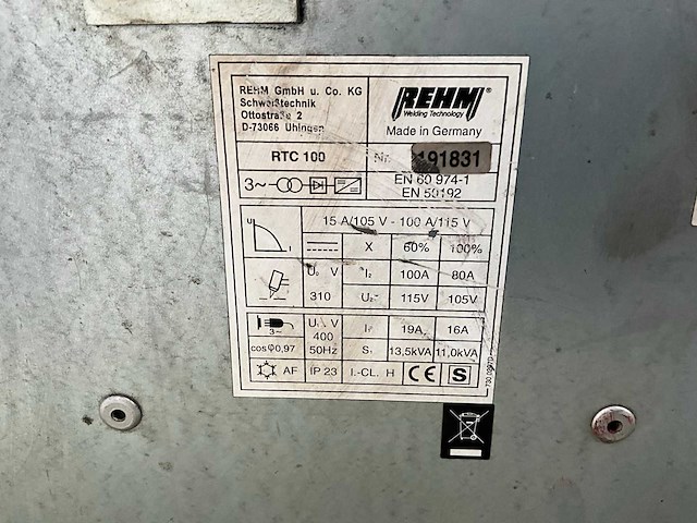 Rehm rtc 100 plasmasnijmachine - afbeelding 6 van  6