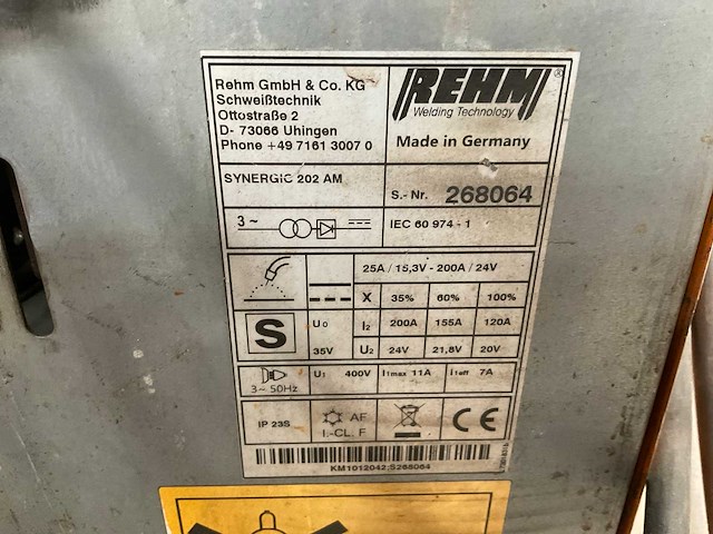 Rehm synergic 202 am mig lasapparaat - afbeelding 5 van  5