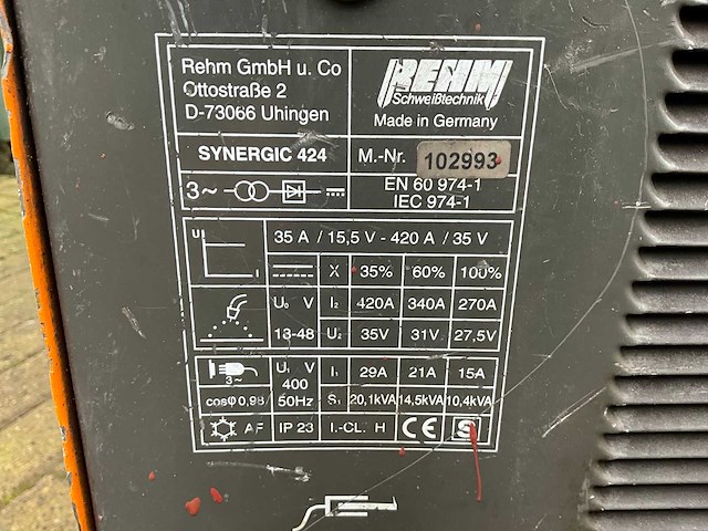Rehm synergic 424 s mig lasapparaat - afbeelding 5 van  5