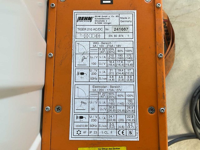 Rehm tiger 210 ac/dc lasapparaat - afbeelding 8 van  8