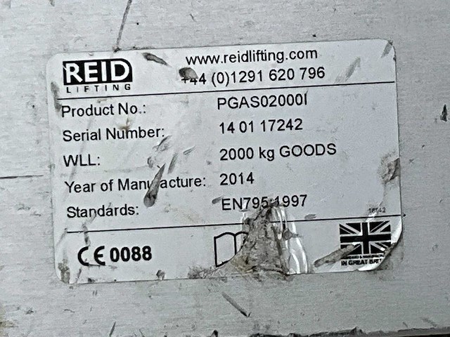 Reid lifting limited porta gantry pgas02000 aluminium portaalkraan - afbeelding 9 van  9