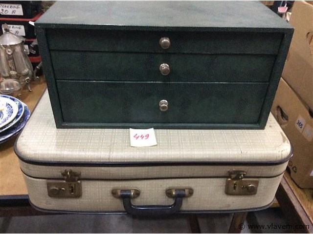 Reiskoffer + lege bestekkoffer - afbeelding 1 van  3