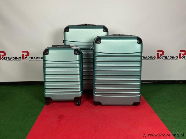 Reiskoffer set 20"- 26"- 28" groen - afbeelding 1 van  1