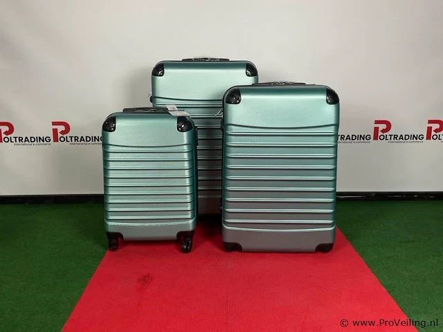 Reiskoffer set 20"- 26"- 28" groen - afbeelding 1 van  1