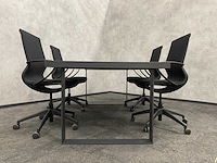 Relativ - 4p conferentieset 200x100 zwart - afbeelding 3 van  22