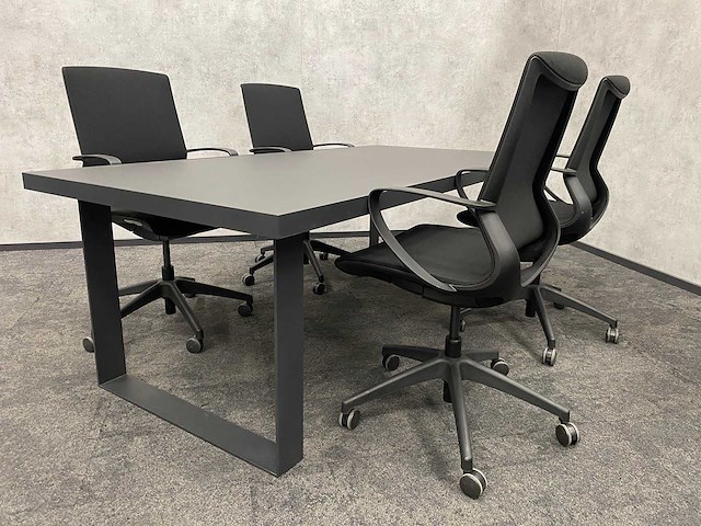 Relativ - 4p conferentieset 200x100 zwart - afbeelding 1 van  22