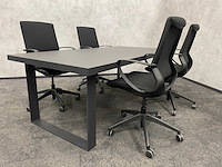 Relativ - 4p conferentieset 200x100 zwart - afbeelding 1 van  22