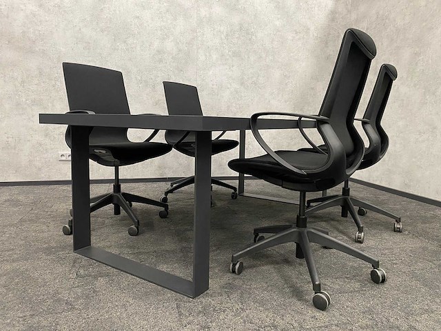 Relativ - 4p conferentieset 200x100 zwart - afbeelding 19 van  22