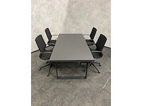 Relativ - 4p conferentieset 200x100 zwart - afbeelding 5 van  22