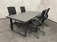 Relativ - 4p conferentieset 200x100 zwart - afbeelding 20 van  22