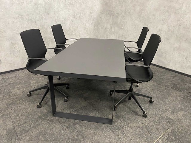 Relativ - 4p conferentieset 200x100 zwart - afbeelding 22 van  22
