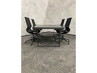 Relativ - 4p conferentieset 200x100 zwart - afbeelding 1 van  7