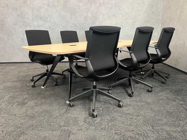 Relativ/ twinform - 6p wigvormige vergaderset 260 cm - afbeelding 16 van  22
