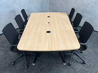 Relativ/ twinform - 6p wigvormige vergaderset 260 cm - afbeelding 19 van  22