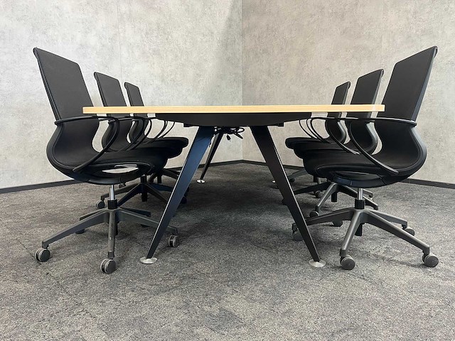 Relativ/ twinform - 6p wigvormige vergaderset 260 cm - afbeelding 1 van  20