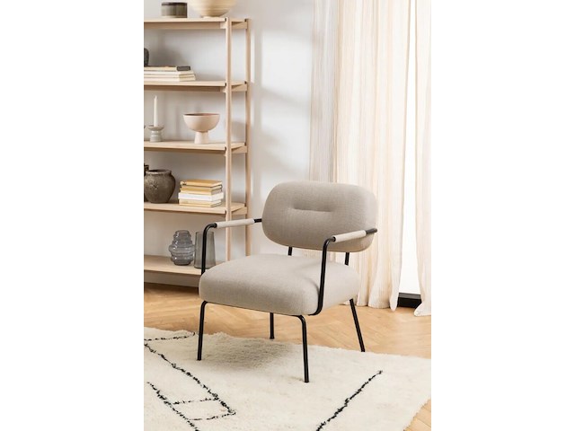 Relax fauteuil, actona, dillon lounge chair, seat beige basel 24 - afbeelding 5 van  7