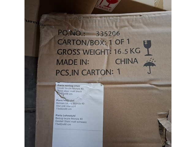 Relax fauteuil, actona, paris resting chair, cover taupe monza 40 - afbeelding 7 van  8