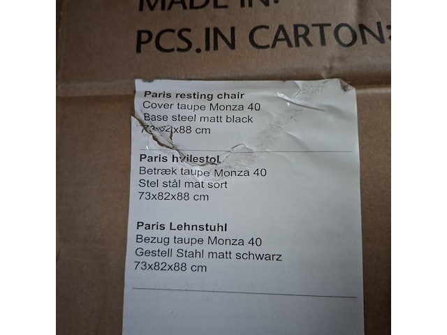 Relax fauteuil, actona, paris resting chair, cover taupe monza 40 - afbeelding 8 van  8