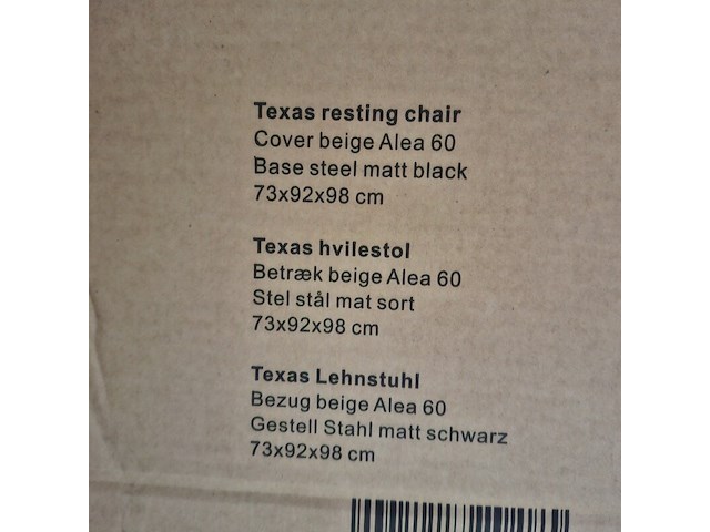 Relax fauteuil, furniqs, texas resting chair, cover beige alea 60 - afbeelding 8 van  8