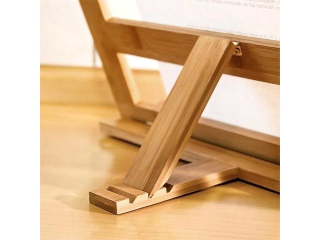 Relaxdays - bamboe hout - kookboekstandaard (120x) - afbeelding 2 van  4