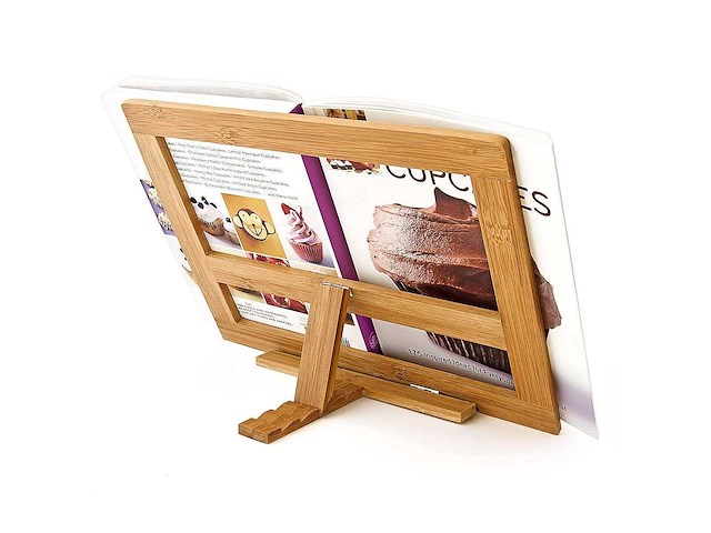 Relaxdays - bamboe hout - kookboekstandaard (120x) - afbeelding 4 van  4