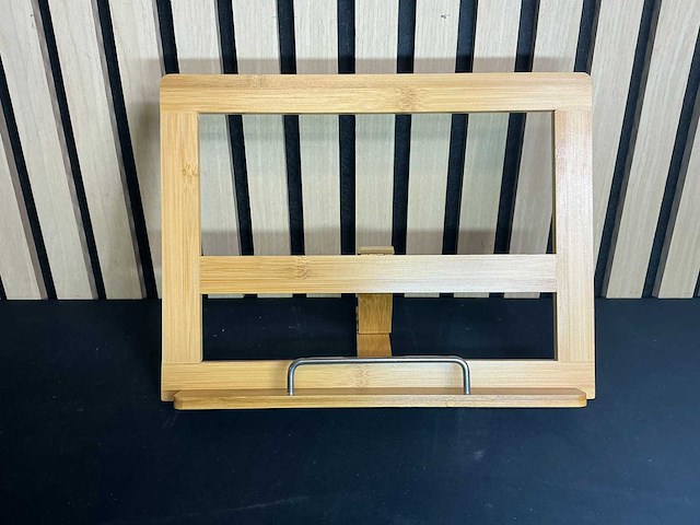 Relaxdays - bamboe hout - kookboekstandaard (120x) - afbeelding 1 van  6