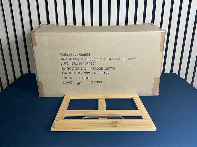 Relaxdays - bamboe hout - kookboekstandaard (120x) - afbeelding 2 van  6