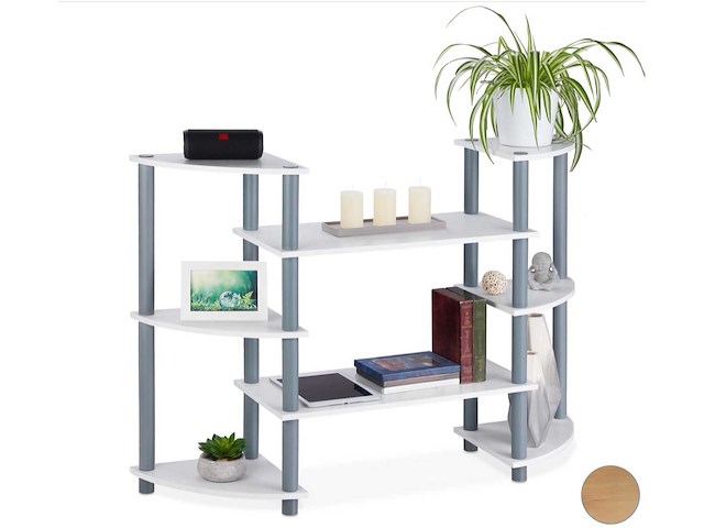 Relaxdays 10025963 wandkast met 8 niveaus (5x) - afbeelding 1 van  8