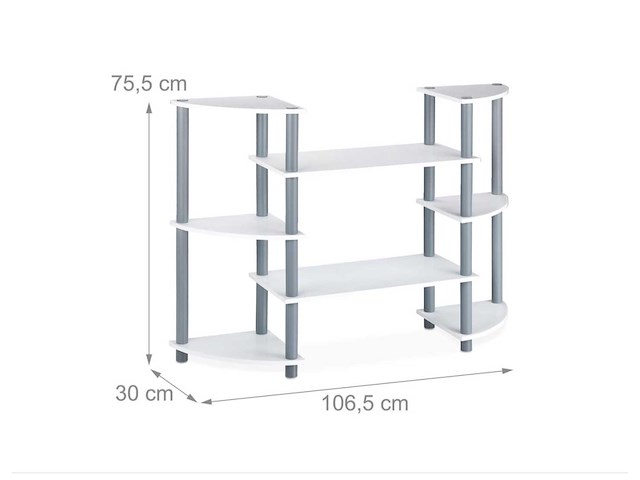 Relaxdays 10025963 wandkast met 8 niveaus (5x) - afbeelding 8 van  8