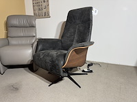Relaxfauteuil, antraciet microvezelstof, elektrisch verstelbaar - afbeelding 3 van  4