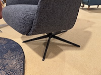 Relaxfauteuil, antraciet stof, manueel verstelbaar, zwarte poot - afbeelding 5 van  5