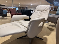 Relaxfauteuil, beige leer, manueel verstelbaar d.m.v. gasveer - afbeelding 3 van  6